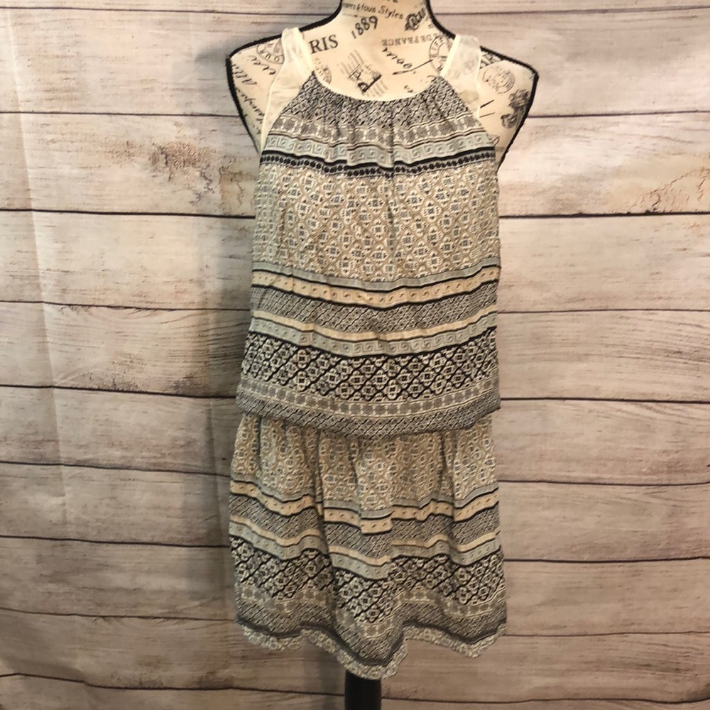 Ramy Brook Silk Dress Blouson Sheer Sleeveless Layered Size Medium